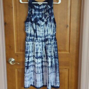 One World Blue Tie Dye Shift Dress